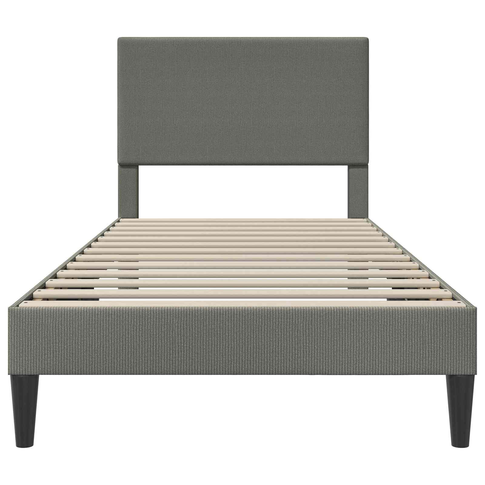 Struttura del letto Grigio Chiaro 90 x 190 cm Tessuto in Cords | homemem39