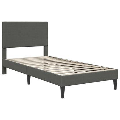 Struttura del letto Grigio Scuro 90 x 190 cm Tessuto in Cords | homemem39