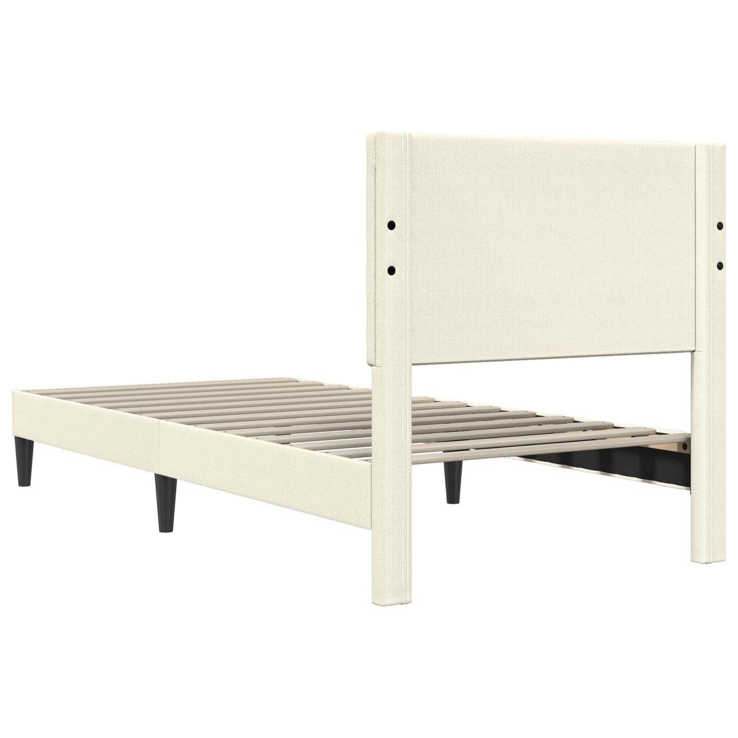 Struttura del letto Crema 90 x 190 cm Tessuto in Cords | homemem39