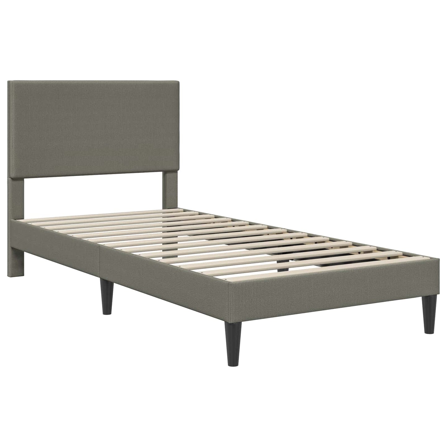 Struttura del letto Grigio Chiaro 90 x 200 cm Tessuto in Cords | homemem39