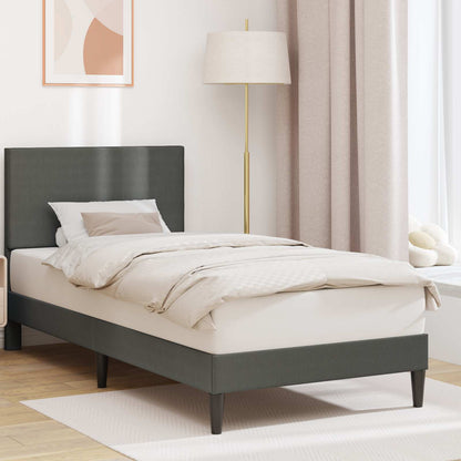 Struttura del letto Grigio Scuro 90 x 200 cm Tessuto in Cords | homemem39
