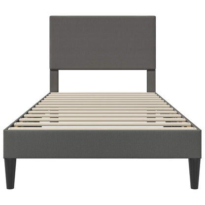 Struttura del letto Grigio Scuro 90 x 200 cm Tessuto in Cords | homemem39