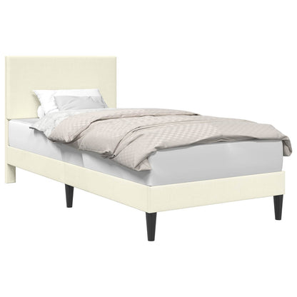 Struttura del letto Crema 90 x 200 cm Tessuto in Cords | homemem39