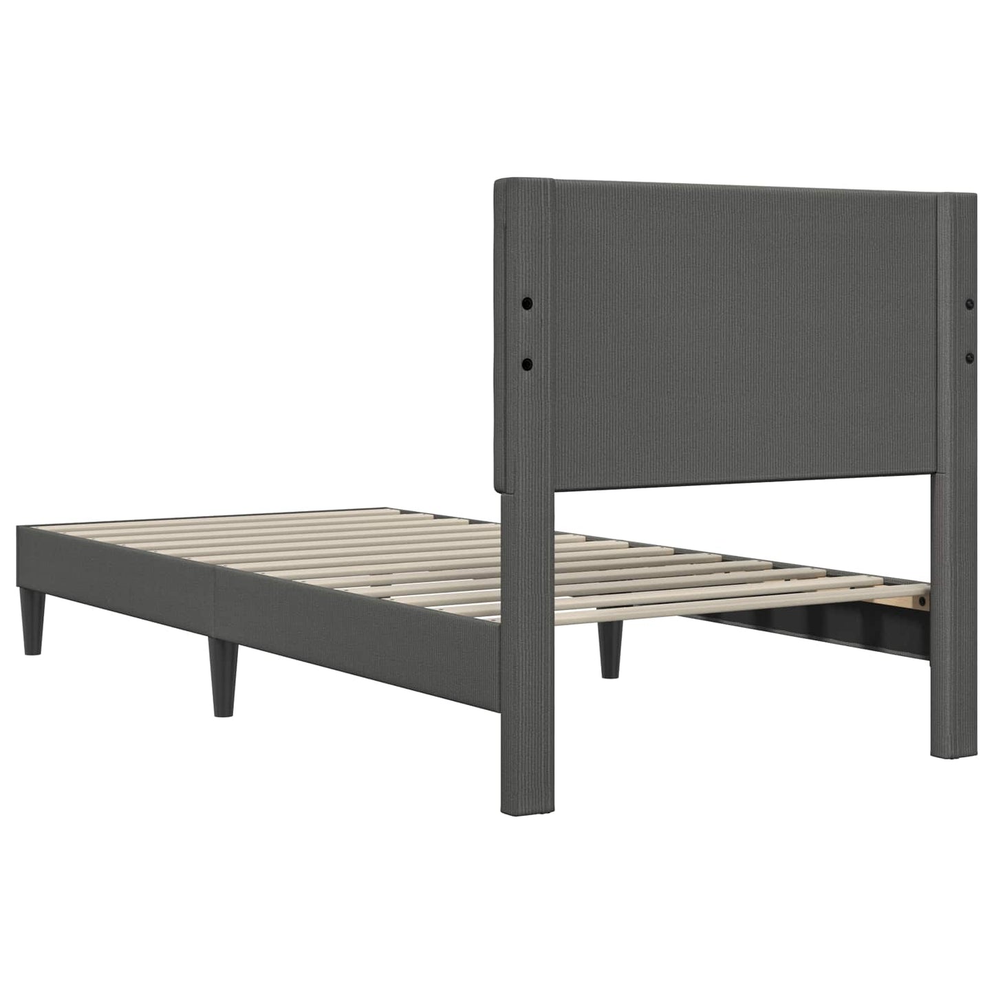 Struttura del letto Grigio Scuro 100 x 200 cm Tessuto in Cords | homemem39