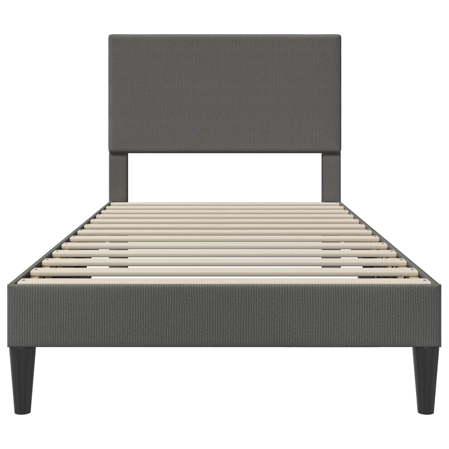 Struttura del letto Grigio Scuro 100 x 200 cm Tessuto in Cords | homemem39