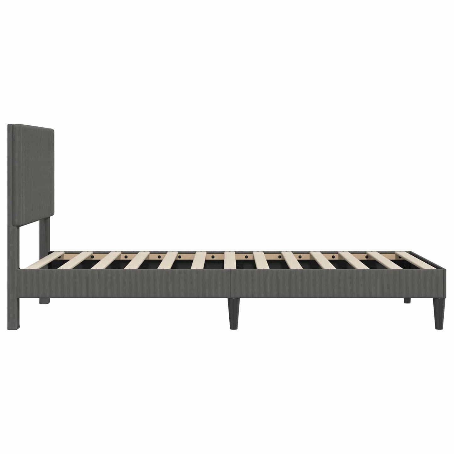 Struttura del letto Grigio Scuro 100 x 200 cm Tessuto in Cords | homemem39