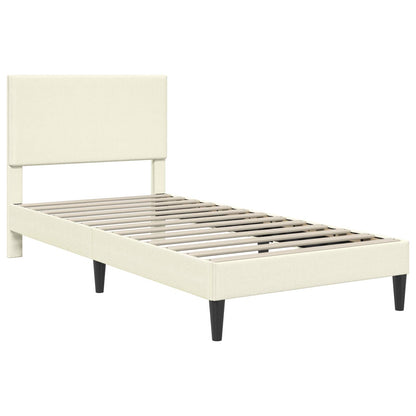 Struttura del letto Crema 100 x 200 cm Tessuto in Cords | homemem39