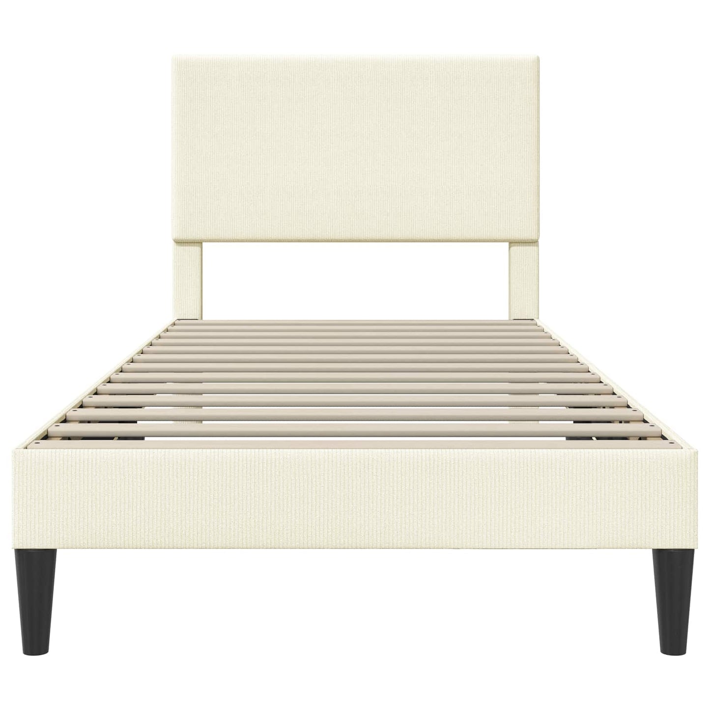 Struttura del letto Crema 100 x 200 cm Tessuto in Cords | homemem39