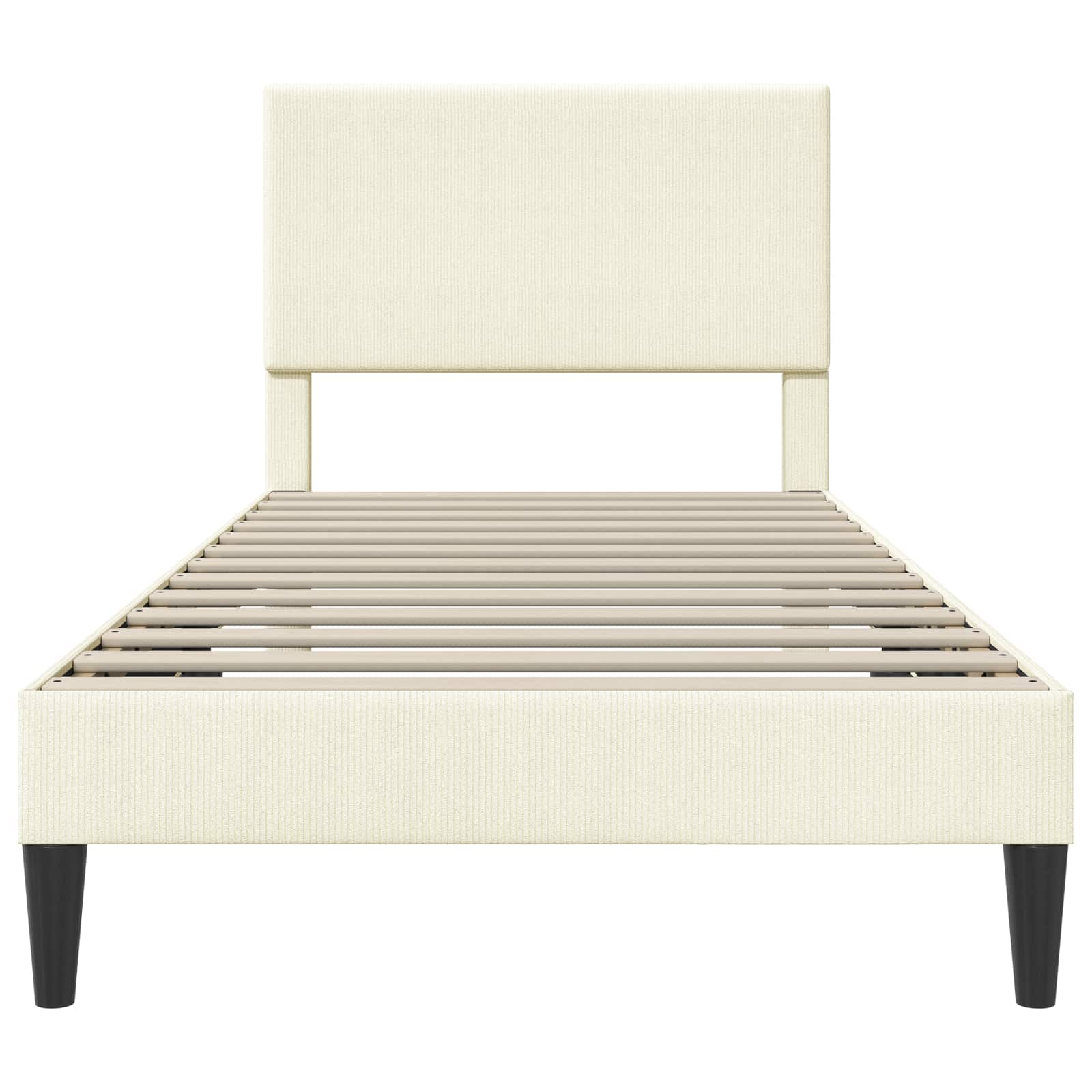 Struttura del letto Crema 100 x 200 cm Tessuto in Cords | homemem39