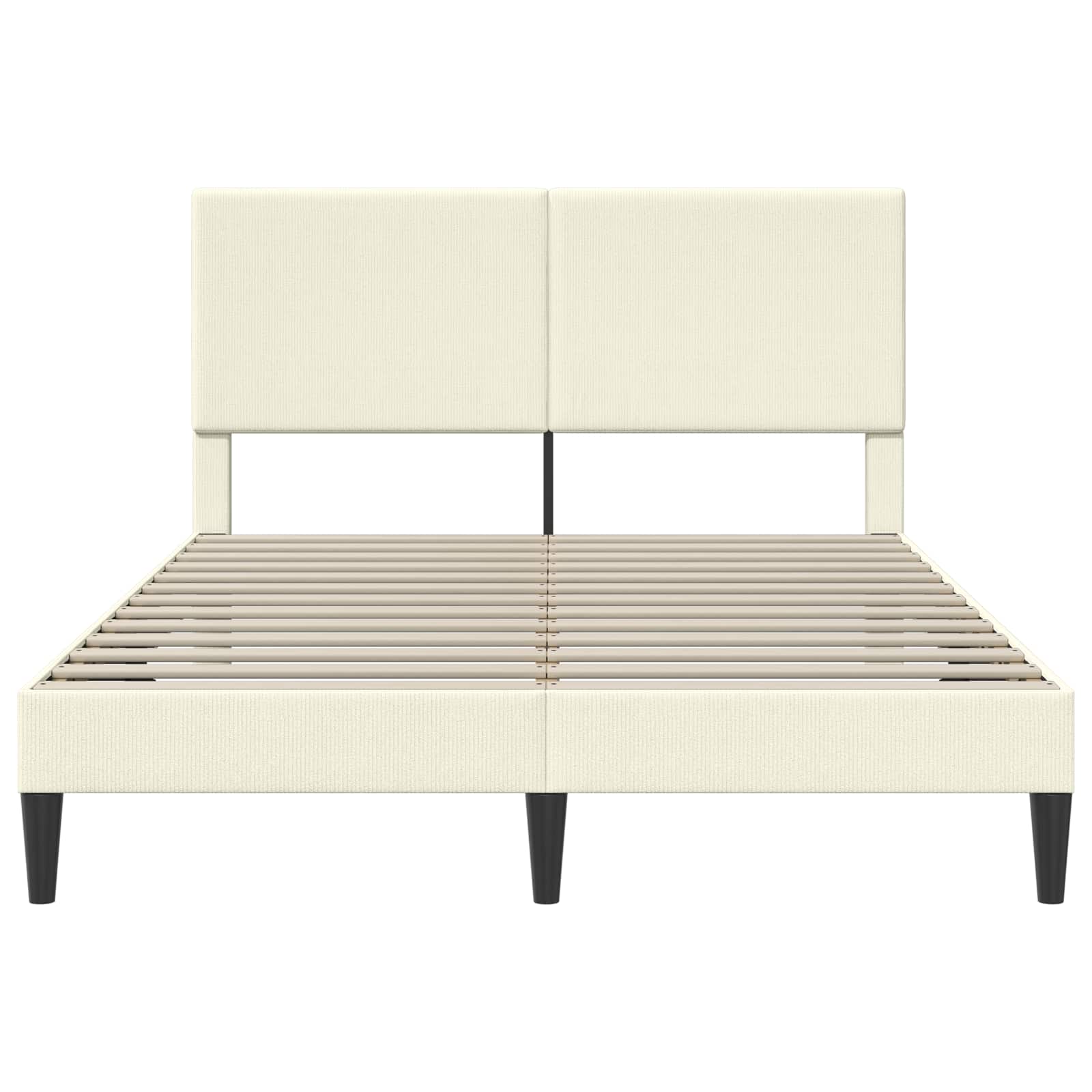 Struttura del letto Crema 120 x 190 cm Tessuto in Cords | homemem39