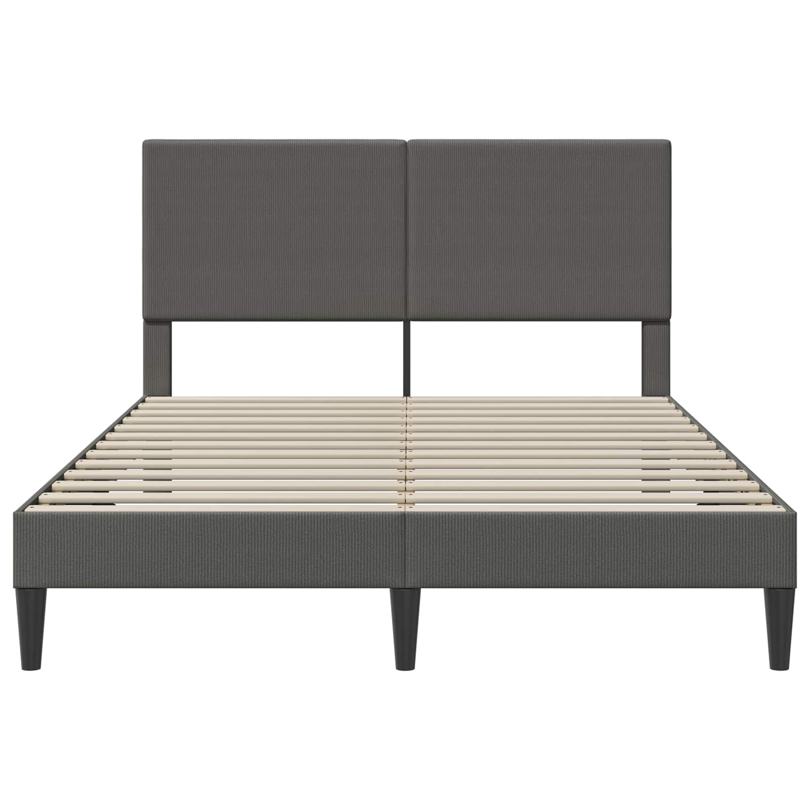 Struttura del letto Grigio Scuro 140 x 190 cm Tessuto in Cords | homemem39