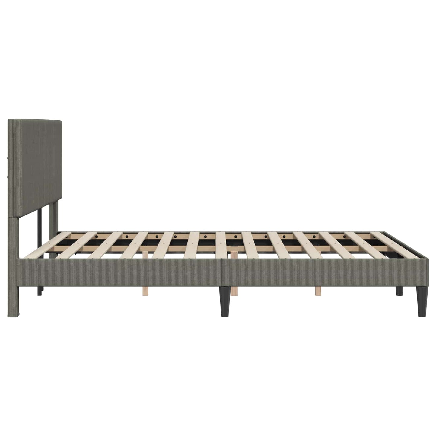 Struttura del letto Grigio Chiaro 160 x 200 cm Tessuto in Cords | homemem39