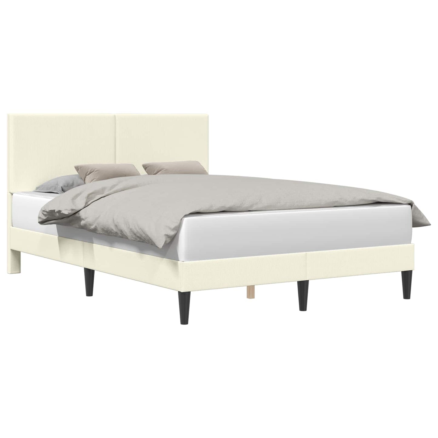 Struttura del letto Crema 160 x 200 cm Tessuto in Cords | homemem39