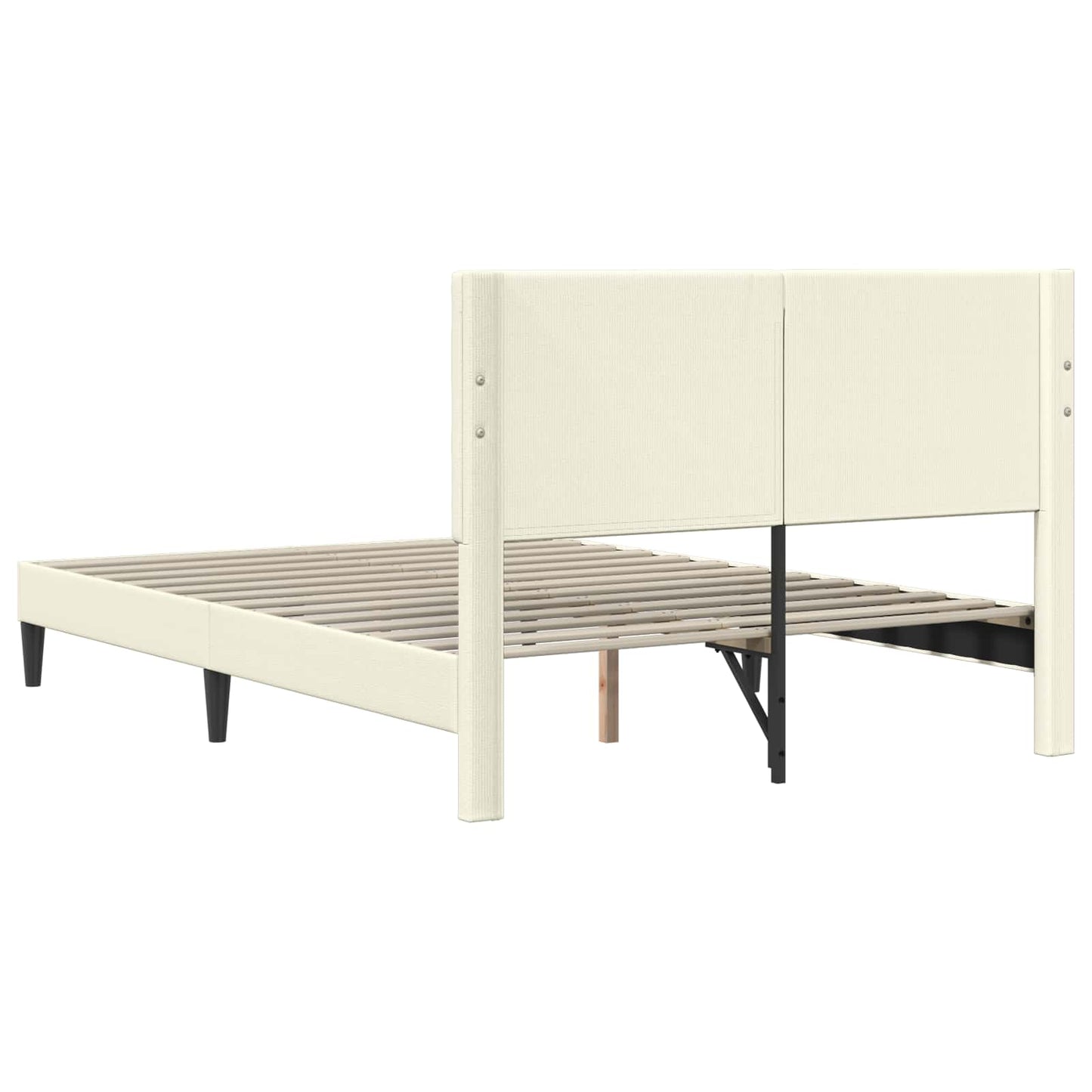 Struttura del letto Crema 160 x 200 cm Tessuto in Cords | homemem39