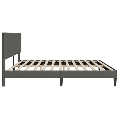 Struttura del letto Grigio Scuro 180 x 200 cm Tessuto in Cords