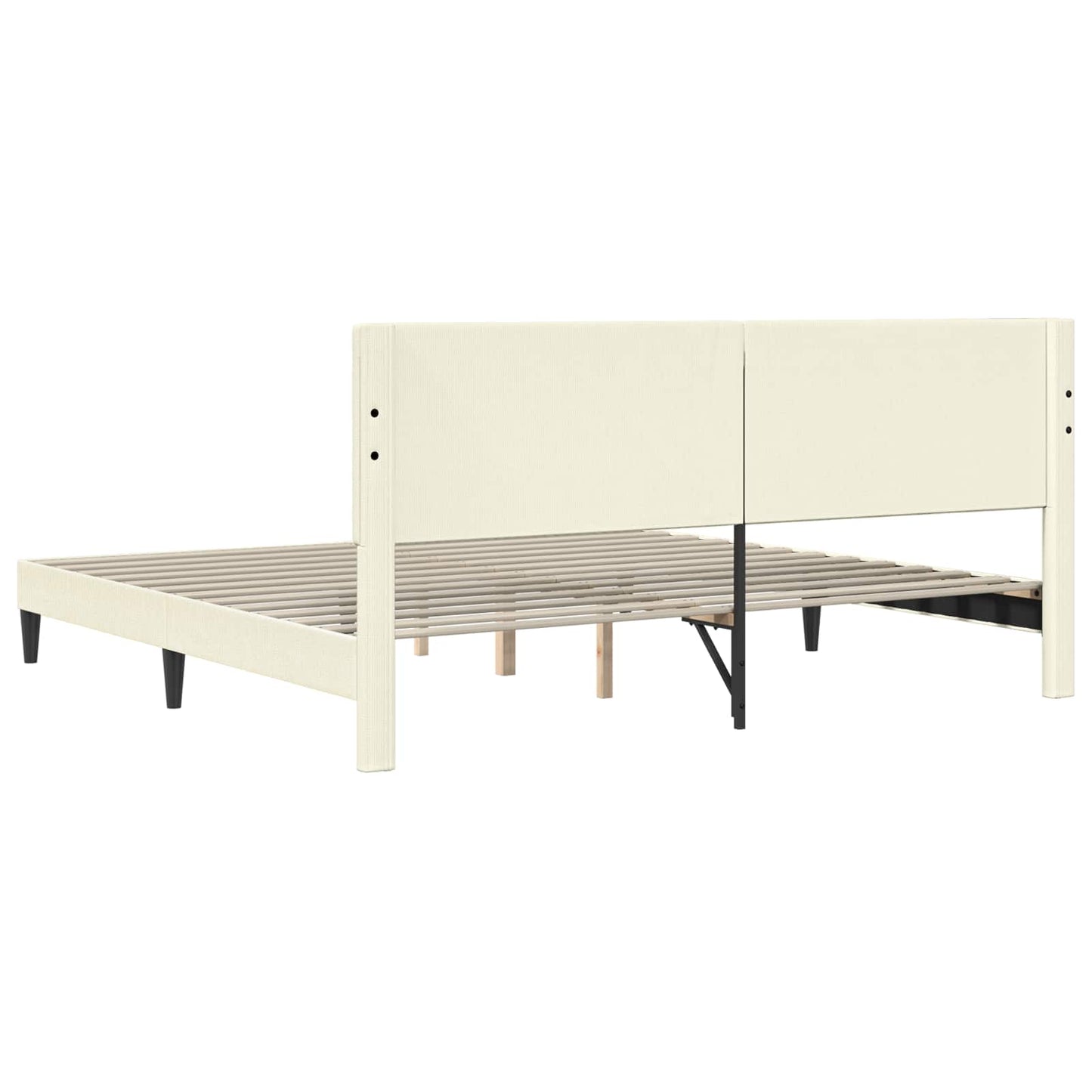 Struttura del letto Crema 180 x 200 cm Tessuto in Cords