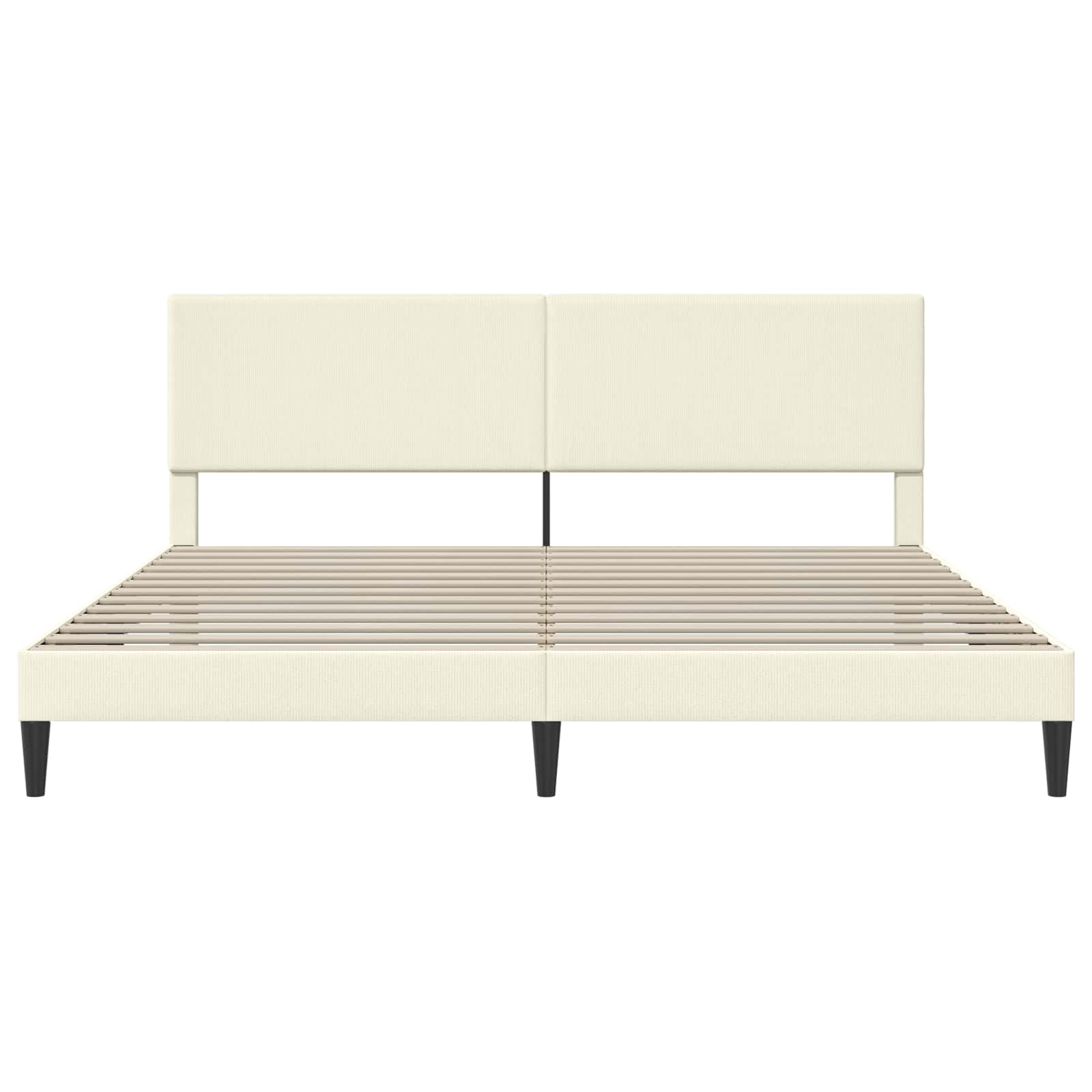 Struttura del letto Crema 180 x 200 cm Tessuto in Cords | homemem39
