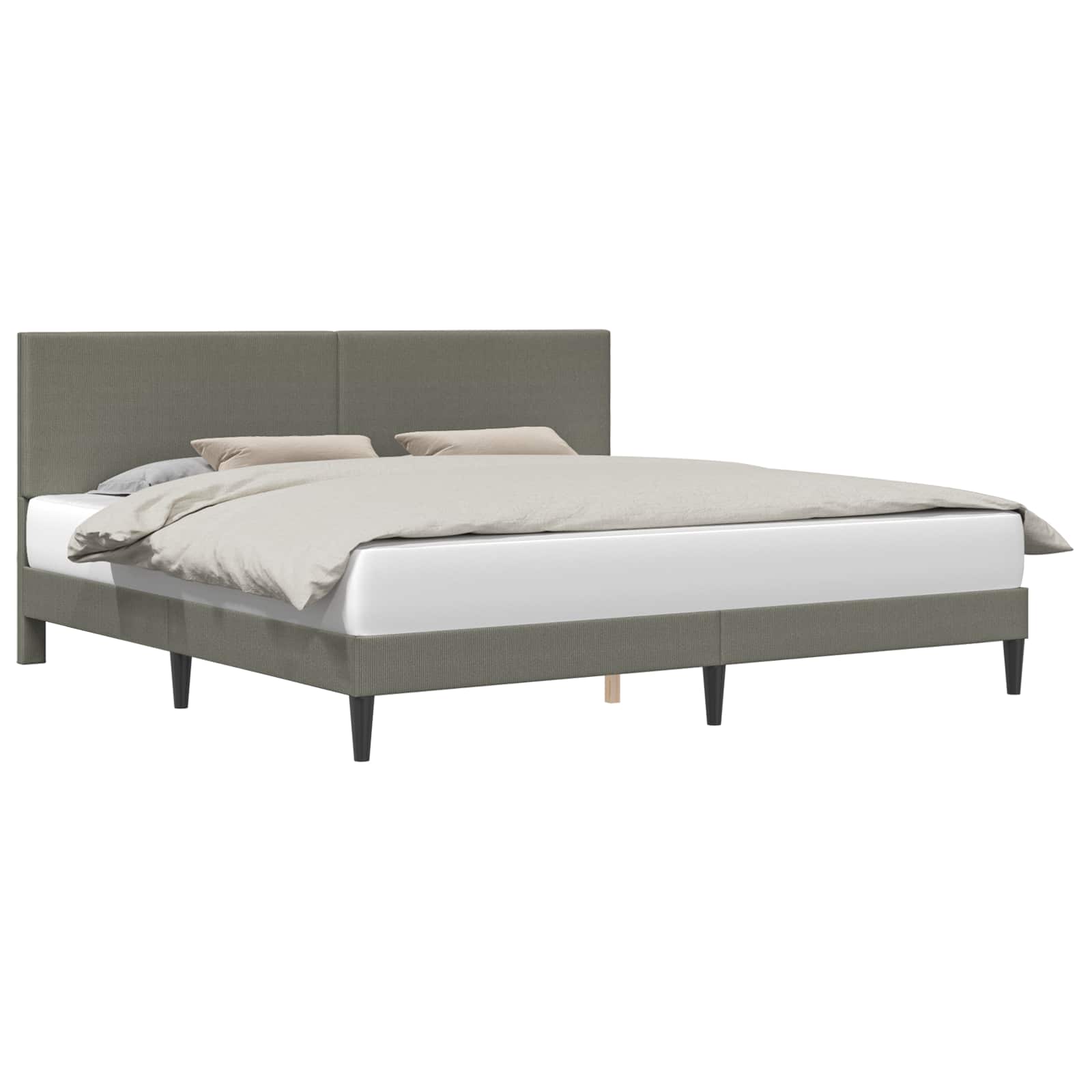 Struttura del letto Grigio Chiaro 200 x 200 cm Tessuto in Cords | homemem39