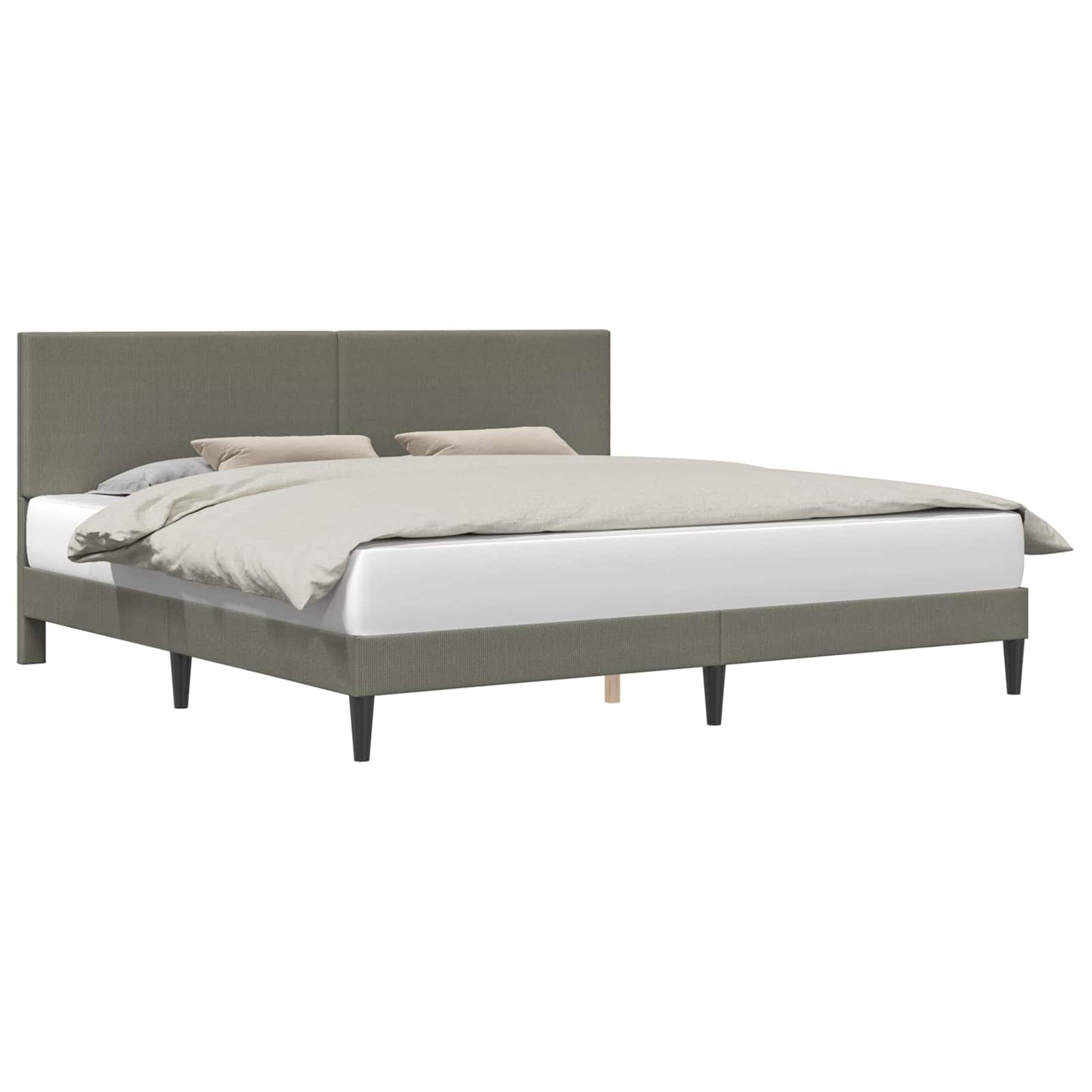 Struttura del letto Grigio Chiaro 200 x 200 cm Tessuto in Cords