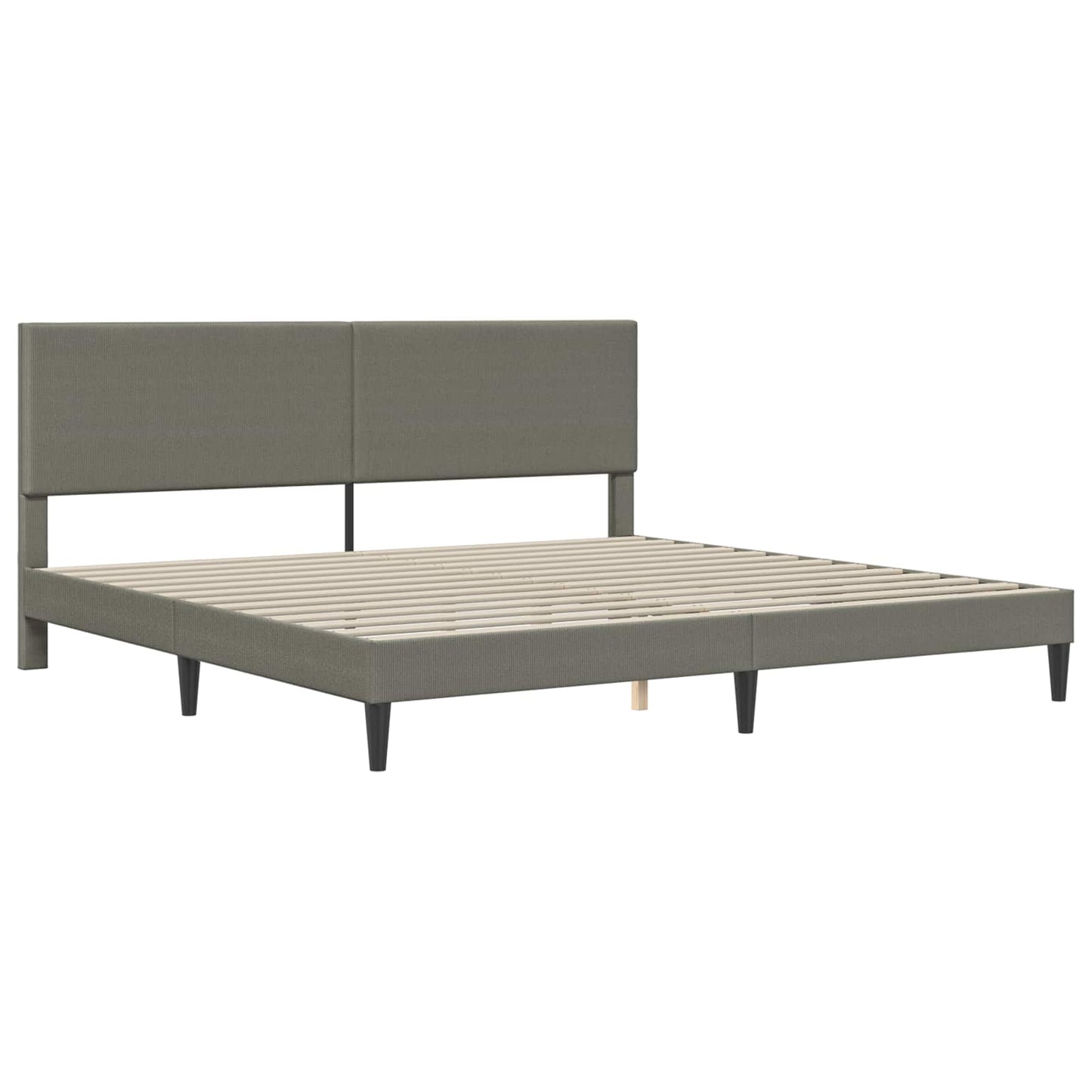 Struttura del letto Grigio Chiaro 200 x 200 cm Tessuto in Cords