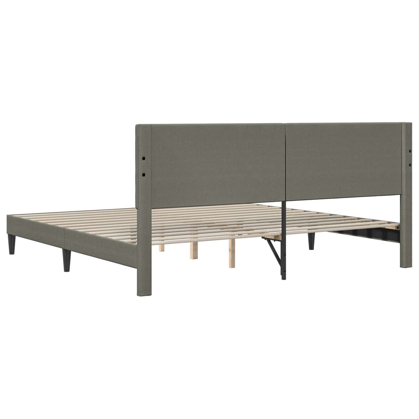Struttura del letto Grigio Chiaro 200 x 200 cm Tessuto in Cords