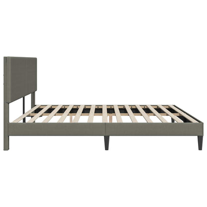 Struttura del letto Grigio Chiaro 200 x 200 cm Tessuto in Cords