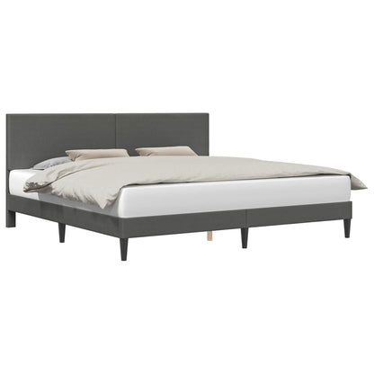 Struttura del letto Grigio Scuro 200 x 200 cm Tessuto in Cords