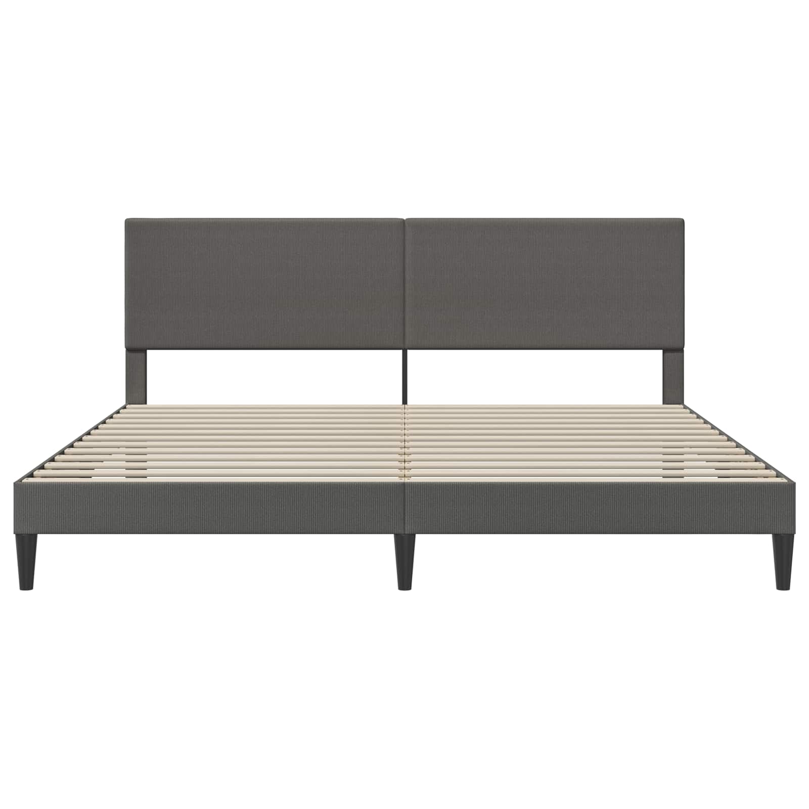 Struttura del letto Grigio Scuro 200 x 200 cm Tessuto in Cords | homemem39