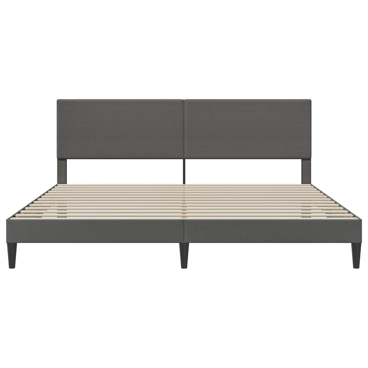 Struttura del letto Grigio Scuro 200 x 200 cm Tessuto in Cords