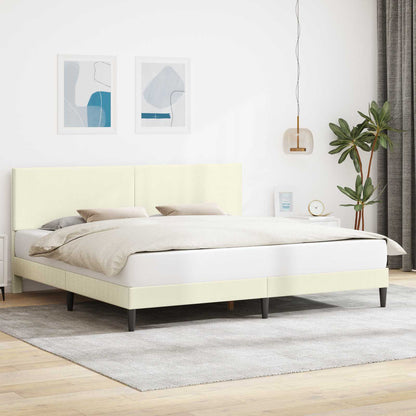 Struttura del letto Crema 200 x 200 cm Tessuto in Cords
