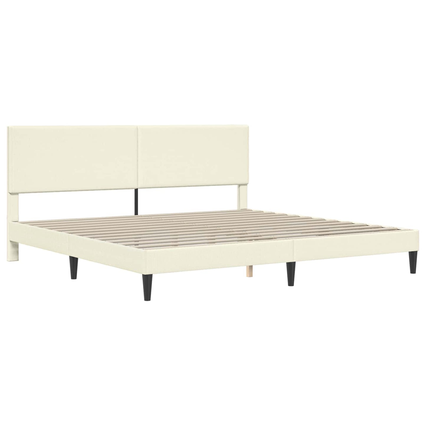 Struttura del letto Crema 200 x 200 cm Tessuto in Cords
