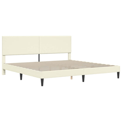 Struttura del letto Crema 200 x 200 cm Tessuto in Cords