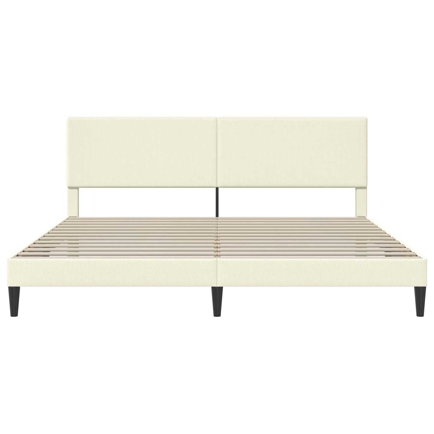 Struttura del letto Crema 200 x 200 cm Tessuto in Cords