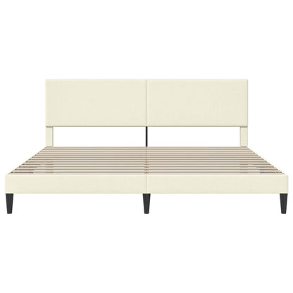 Struttura del letto Crema 200 x 200 cm Tessuto in Cords