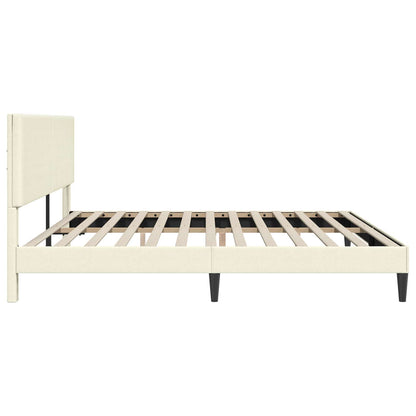 Struttura del letto Crema 200 x 200 cm Tessuto in Cords