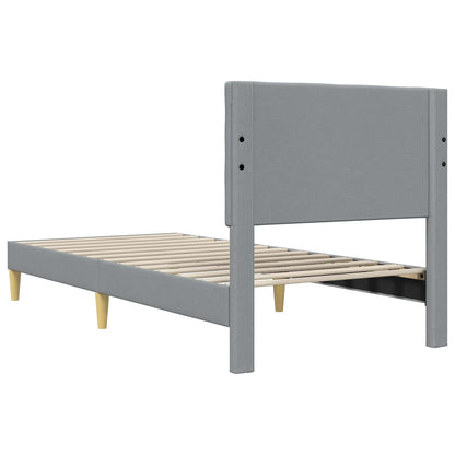 Struttura del letto Grigio Chiaro 80 x 200 cm Tessuto | homemem39