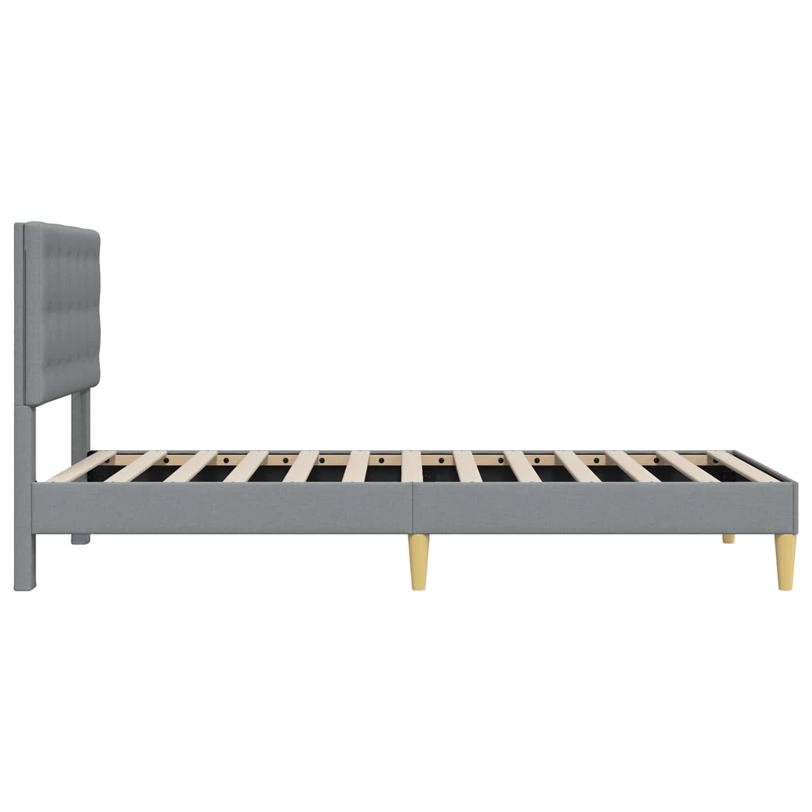 Struttura del letto Grigio Chiaro 80 x 200 cm Tessuto | homemem39