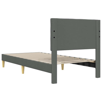 Struttura del letto Grigio Scuro 80 x 200 cm Tessuto | homemem39