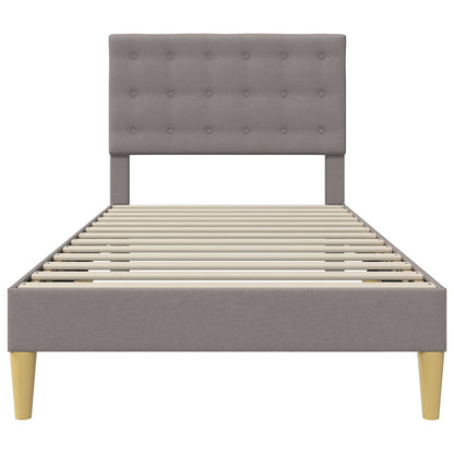 Struttura del letto con testiera Tortora 80 x 200 cm Tessuto | homemem39