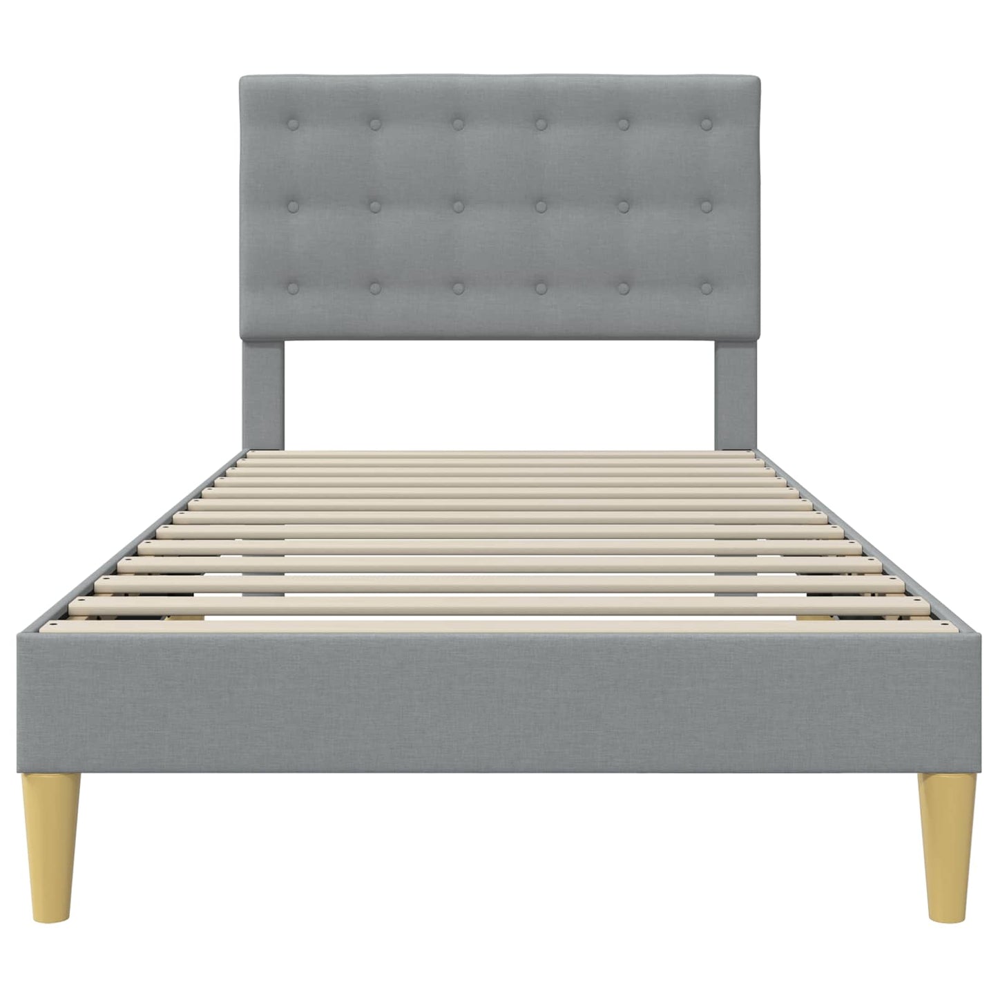 Struttura del letto Grigio Chiaro 90 x 190 cm Tessuto | homemem39