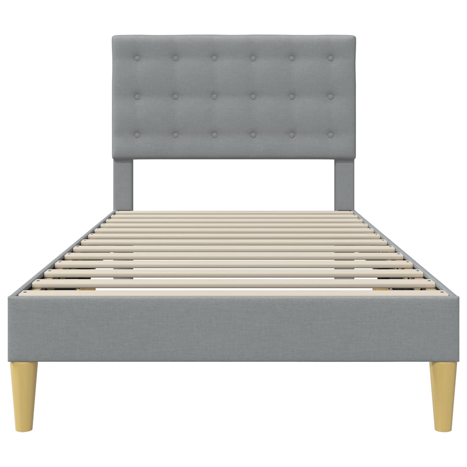 Struttura del letto Grigio Chiaro 90 x 190 cm Tessuto | homemem39