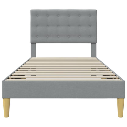 Struttura del letto Grigio Chiaro 90 x 190 cm Tessuto | homemem39