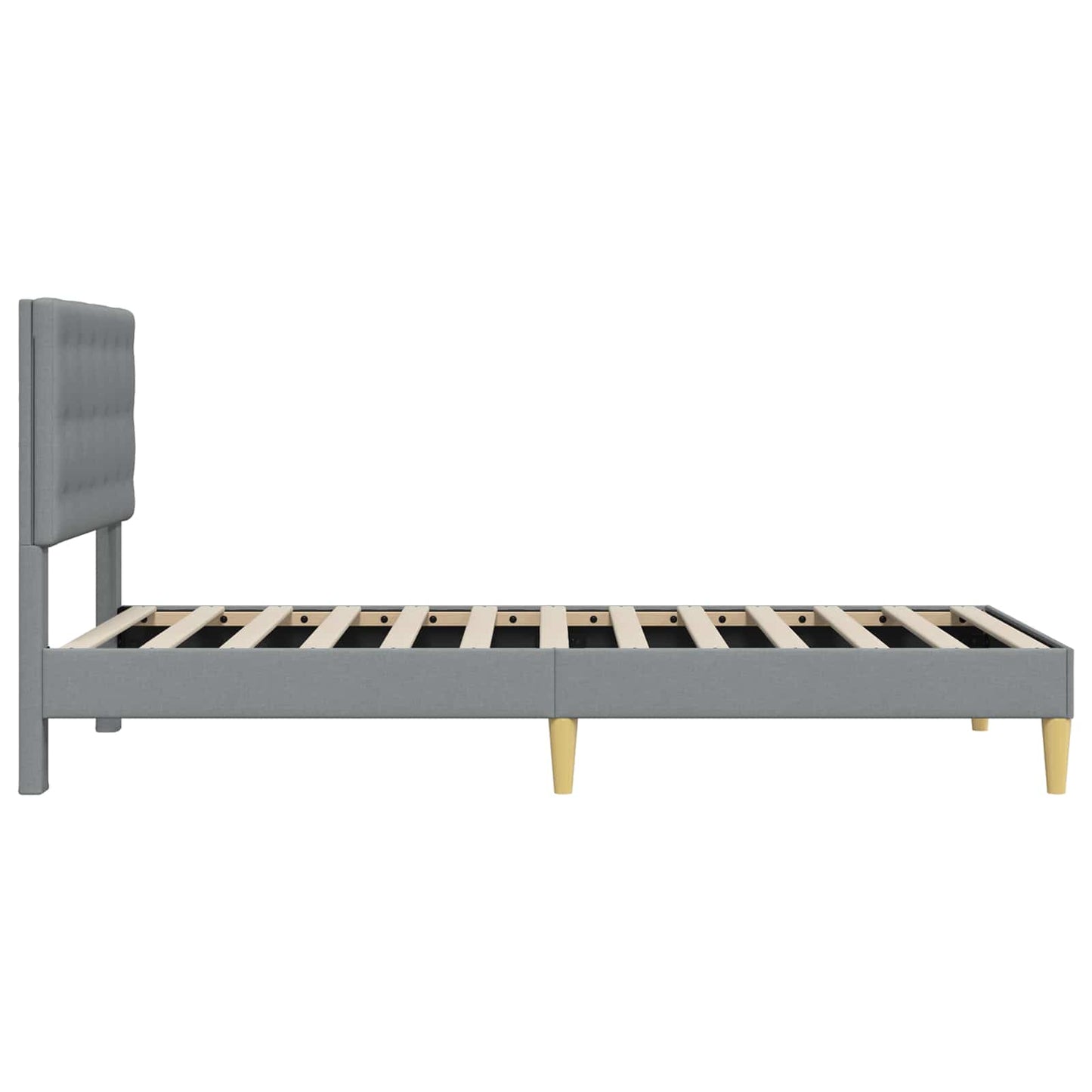 Struttura del letto Grigio Chiaro 90 x 190 cm Tessuto | homemem39