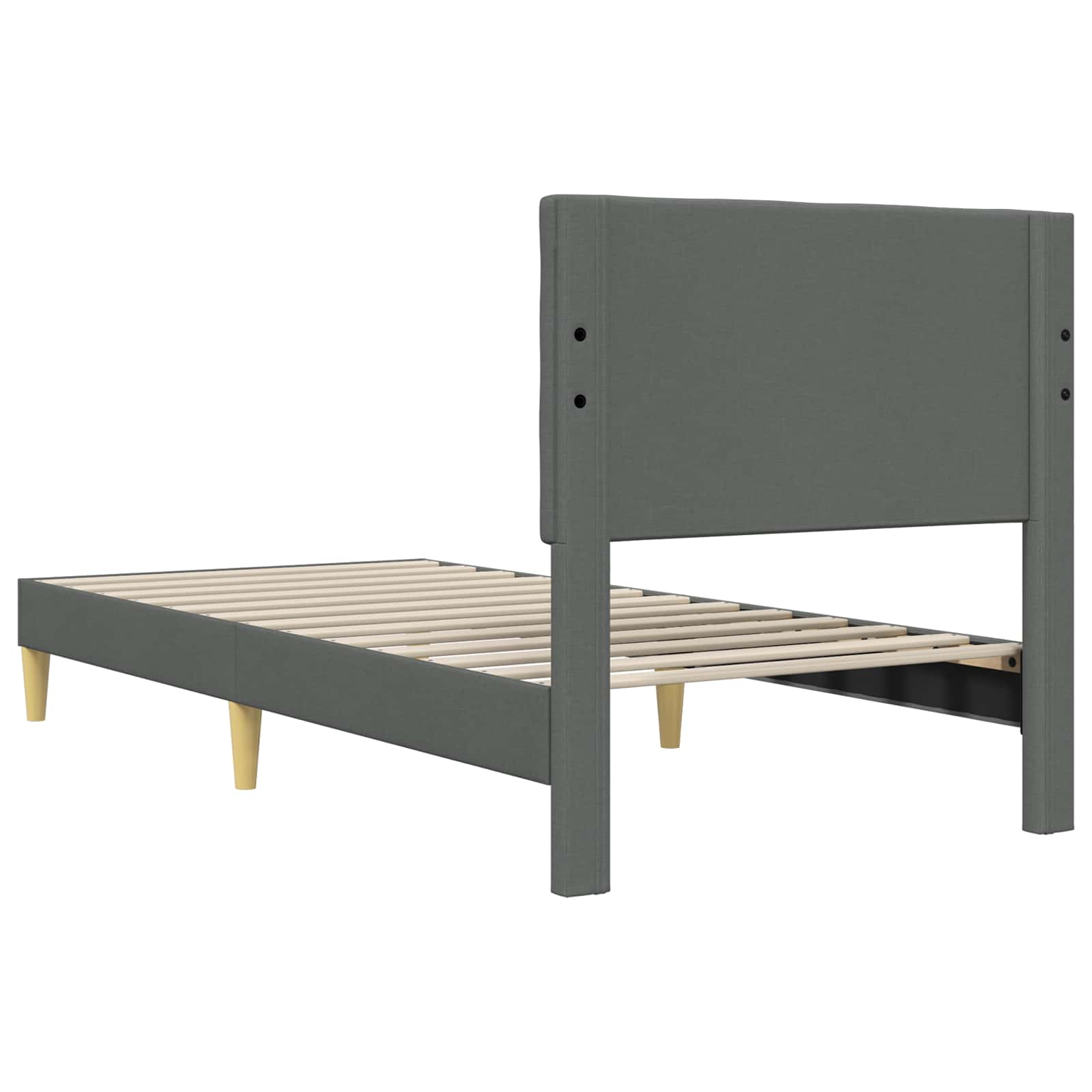 Struttura del letto Grigio Scuro 90 x 190 cm Tessuto | homemem39