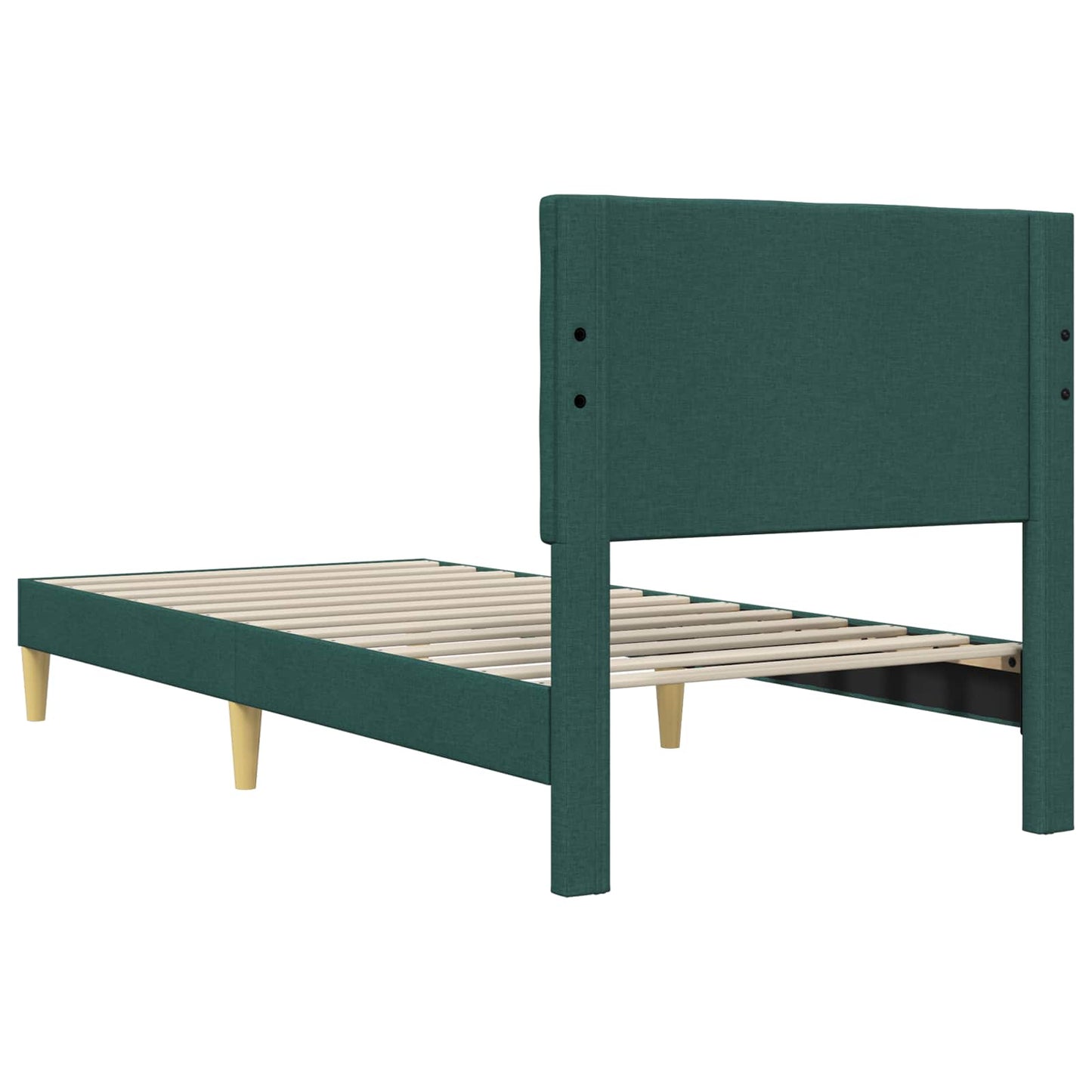 Struttura del letto Verde Scuro 90 x 190 cm Tessuto | homemem39