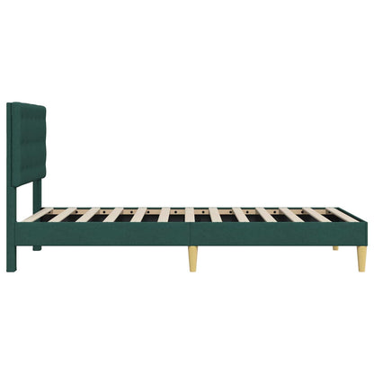 Struttura del letto Verde Scuro 90 x 190 cm Tessuto | homemem39