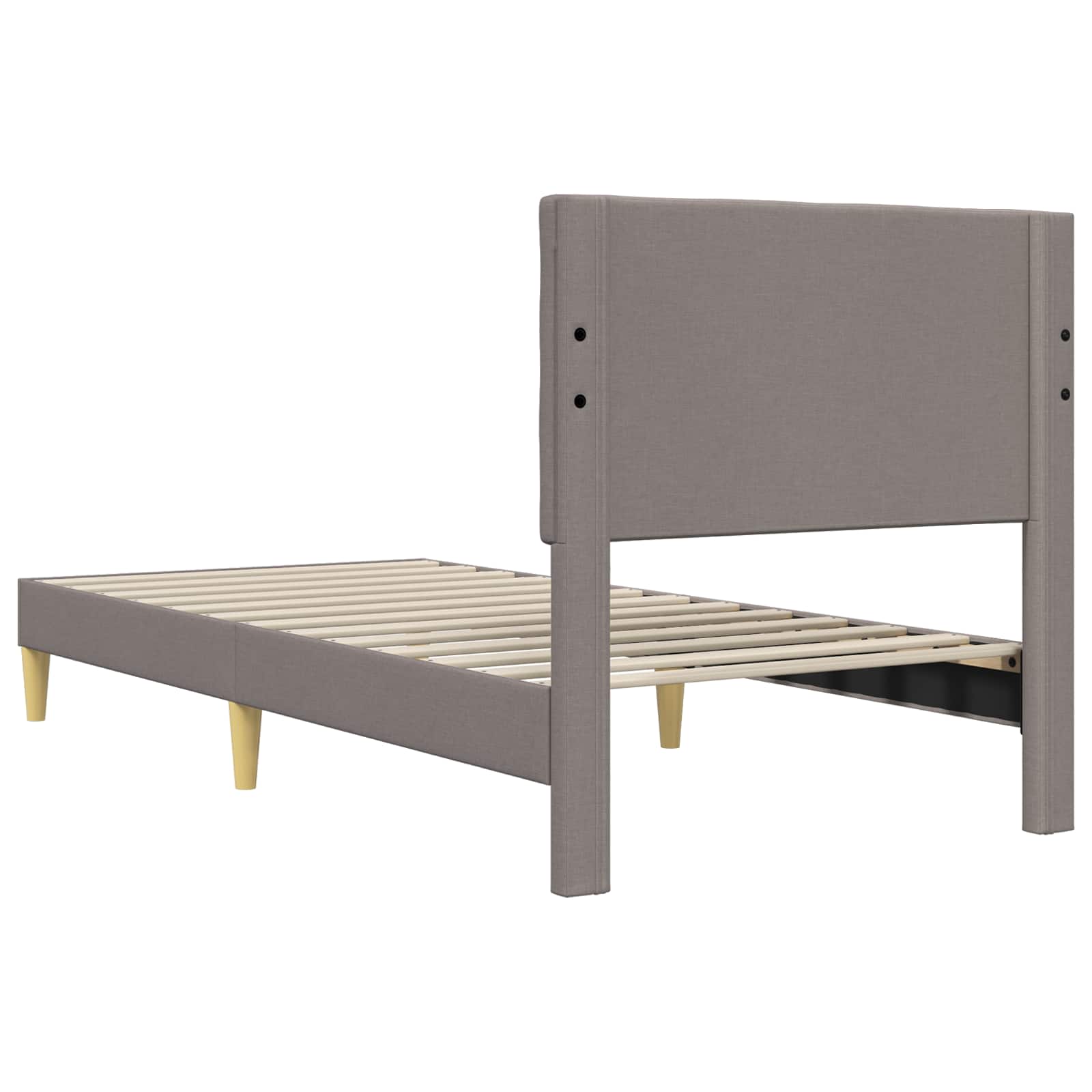 Struttura del letto con testiera Tortora 90 x 190 cm Tessuto | homemem39