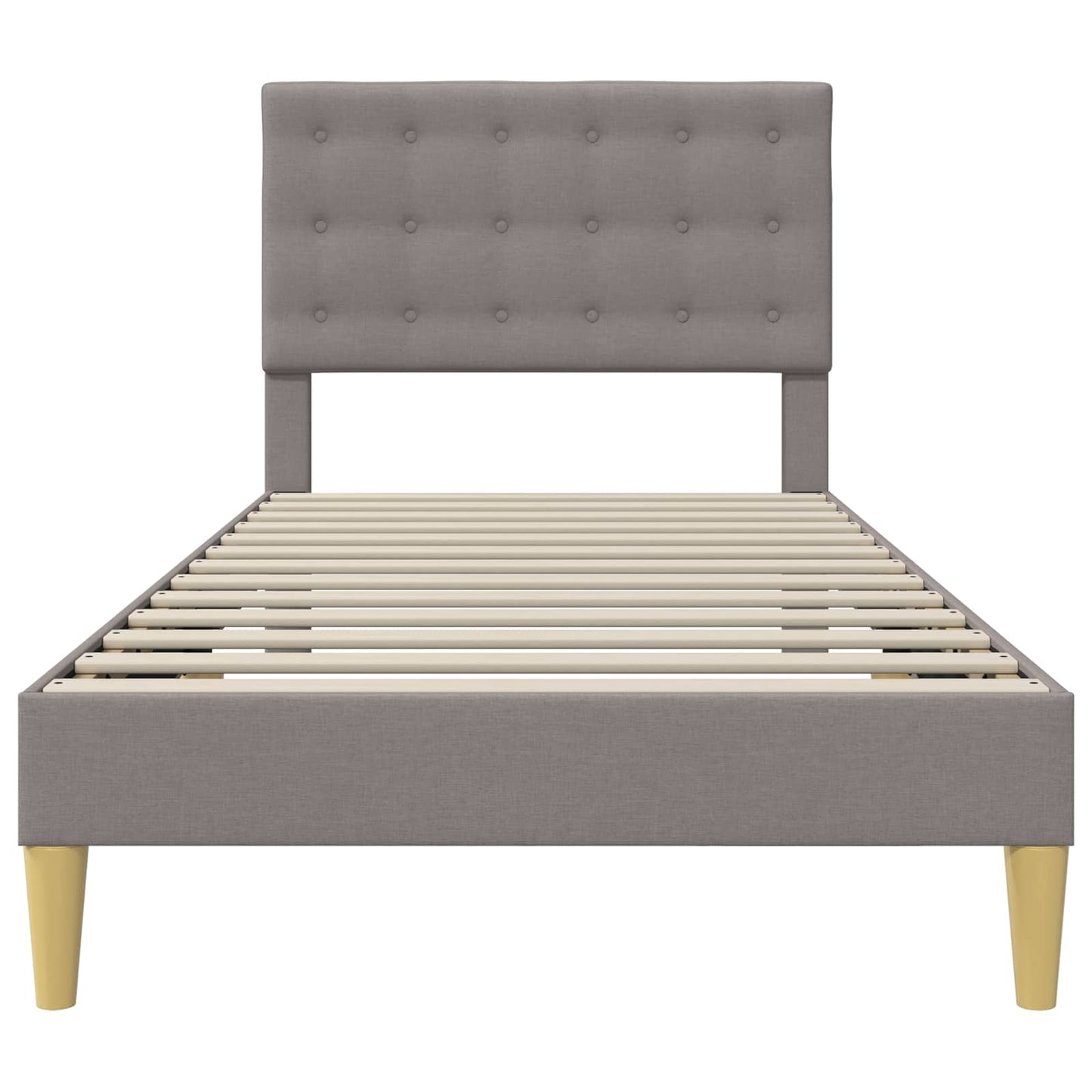 Struttura del letto con testiera Tortora 90 x 190 cm Tessuto | homemem39