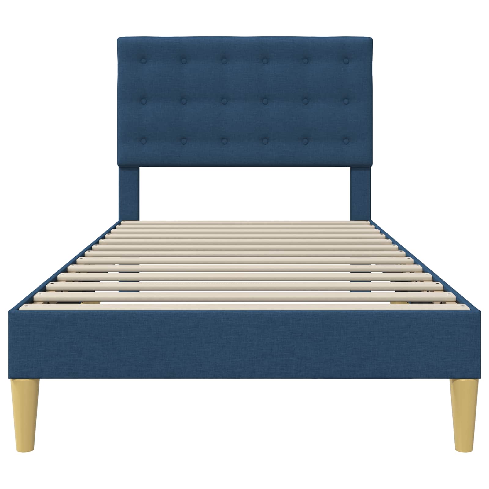 Struttura del letto con testiera Blu 90 x 190 cm Tessuto | homemem39