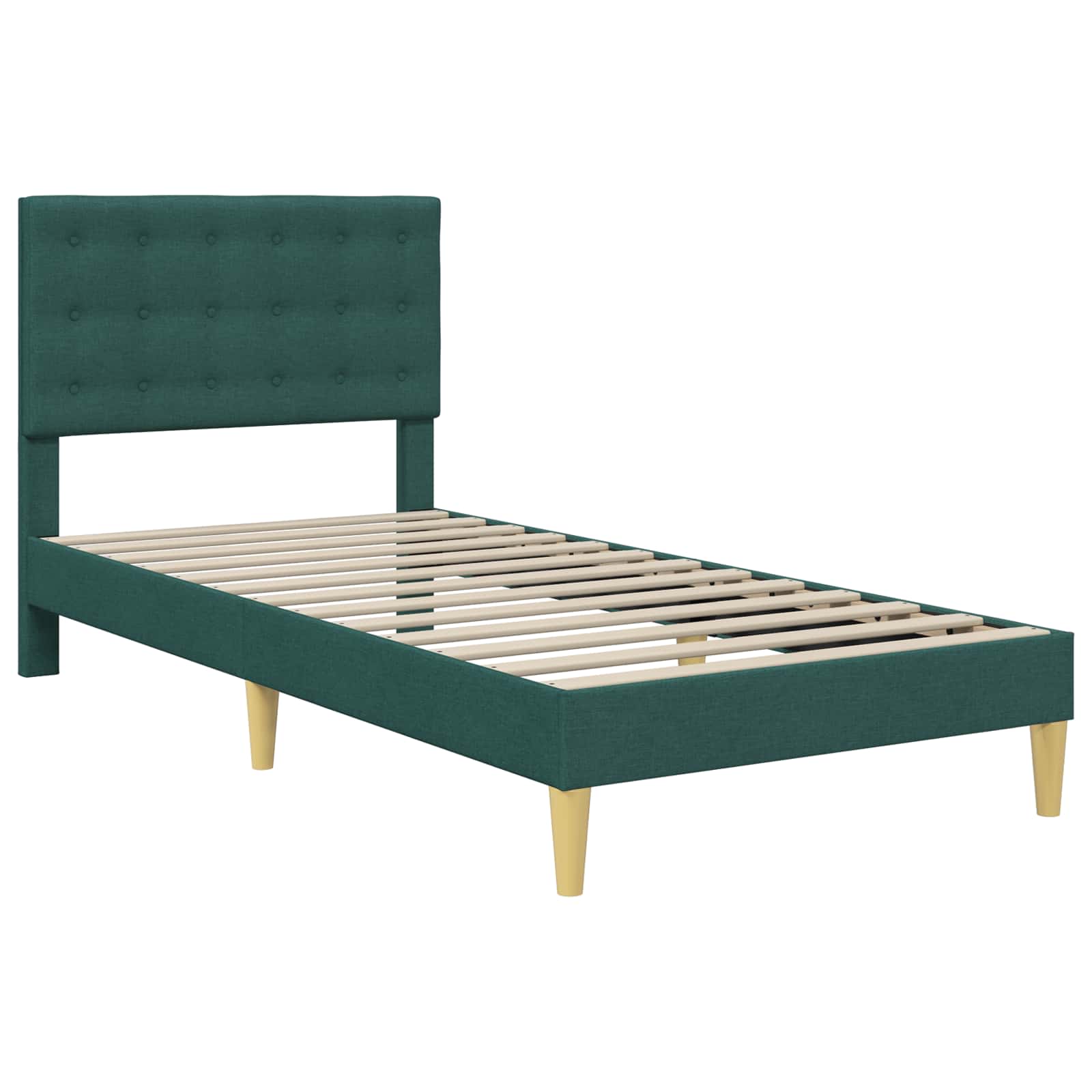 Struttura del letto Verde Scuro 90 x 200 cm Tessuto | homemem39